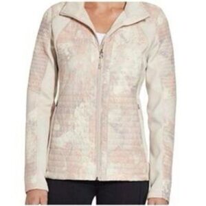 Calia by Carrie Underwood Moto Hybrid Faltering Puffer Jacket Cameo Blush
